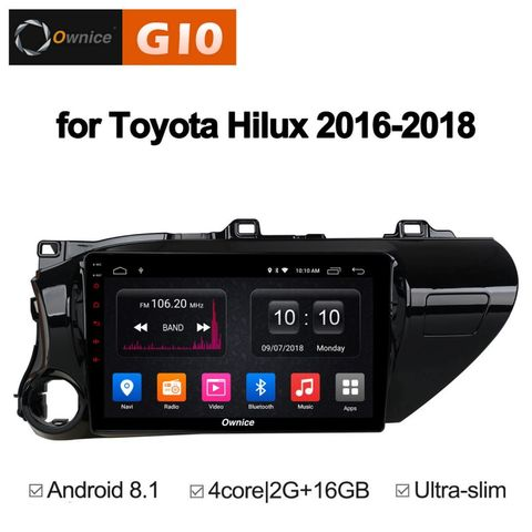 Ownice G10 S1686E  Toyota Hilux 2016 (Android 8.1)